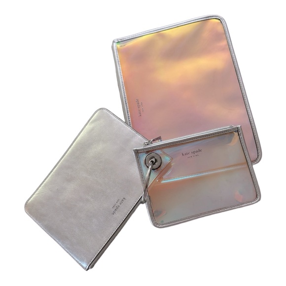Kate Spade Sam Iridescent Pouch Trio - Picture 1 of 6